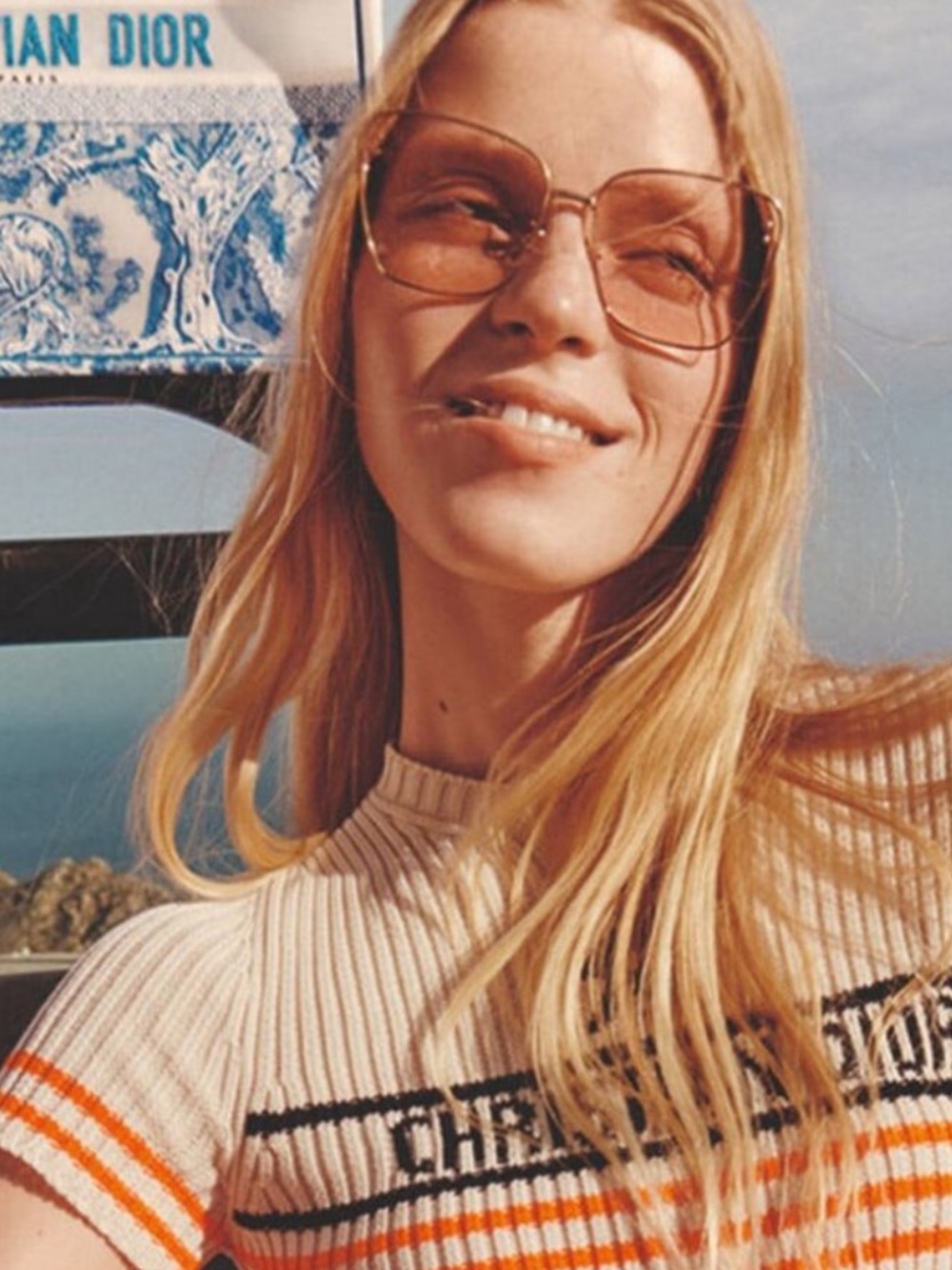 Dior MissDior Gold Pink Butterfly Sunglasses